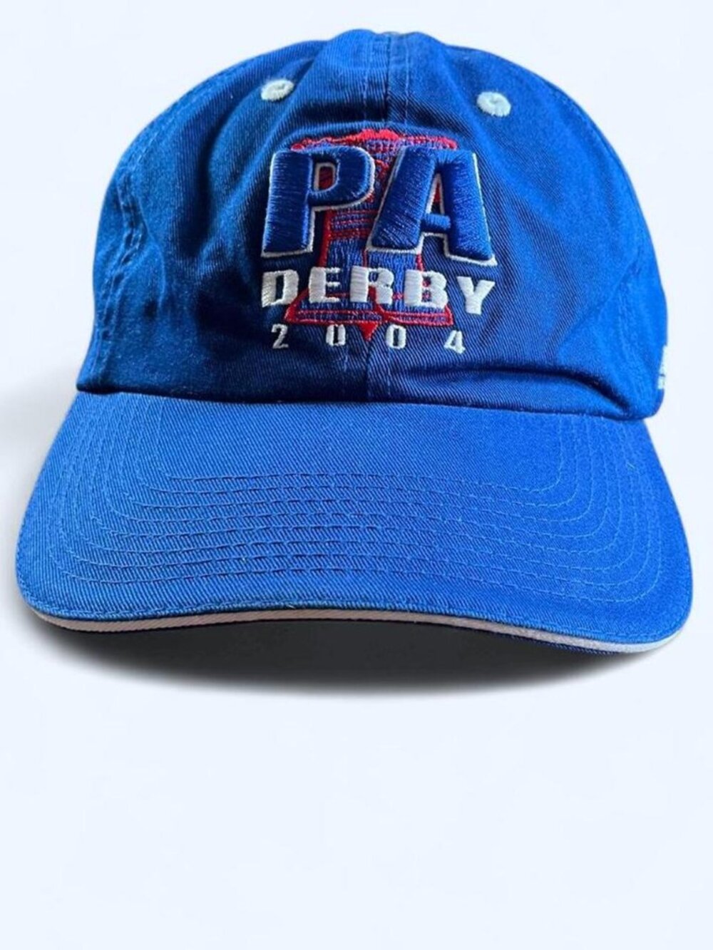 VTG PA Derby 2004 Philadelphia Park Racetrack Blue Strapback Streetwear BOLD Hat